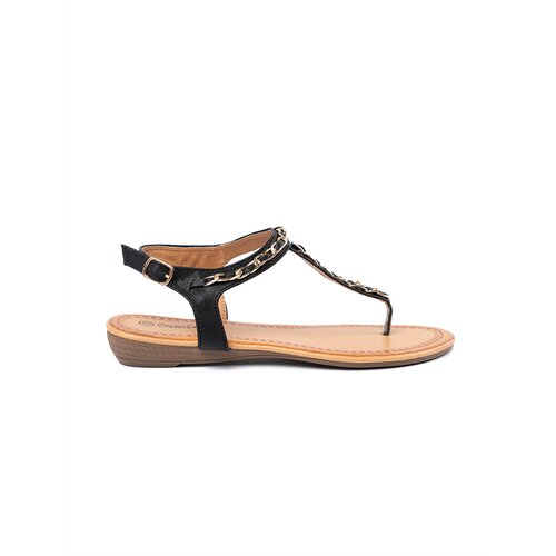 Shelvt Flat sandals with a decorative chain Cene