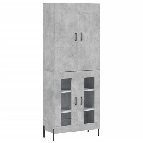 Maison Chic Visoka Komoda - Predalnik betonsko siva 69,5x34x180 cm inženirski les, (21722569) Cene