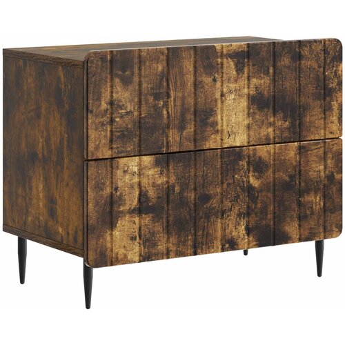  Noćni ormar s ladicama Dimljeni hrast 62 x 34,5 x 49,5 cm Cene