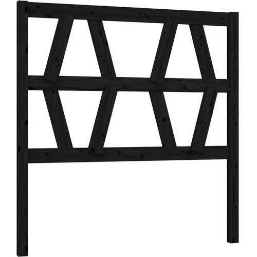 Maison Chic posteljno vzglavje - vzglavna omarica - nočna omarica črno 96x4x100 cm trdna borovina, (21706076) Slike