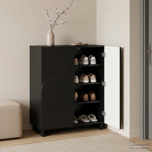  Ormar za cipele 73 x 38 x 87,5 cm Konstruirano drvo Crna Cijene