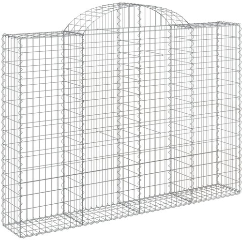  Lučne gabionske ko&amp;scaron;are 14kom 200x30x140/160cm pocinčano željezo Slike