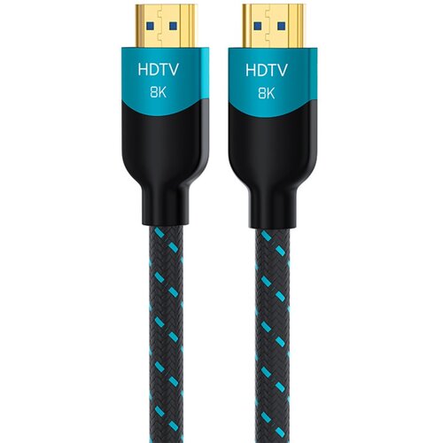 INF HDTV kabel - pleteni HDMI 2.1 8K kabel, 48Gbps, 8K60Hz\/4K120Hz, eARC & VRR, modra 5 m, (5000289868) Cene