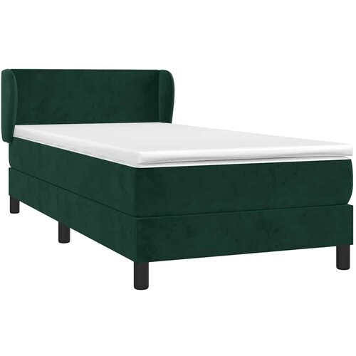 Box spring krevet s madracem tamnozeleni 80 x 200 cm bar&amp;scaron;unasti Slike