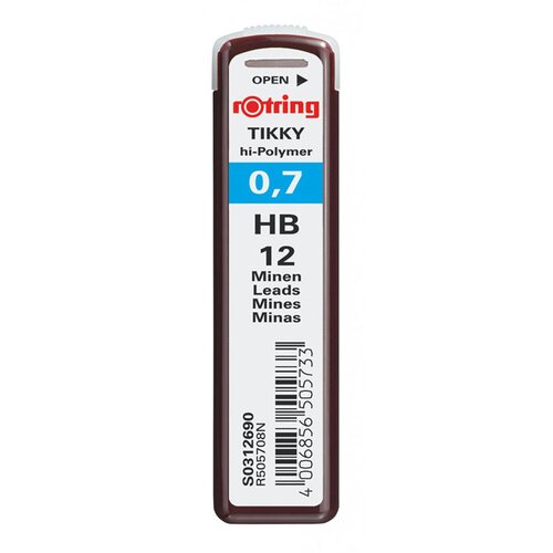 Rotring Mine za tehnični svinčnik, HB, 0.7 mm, 12 kosov Slike