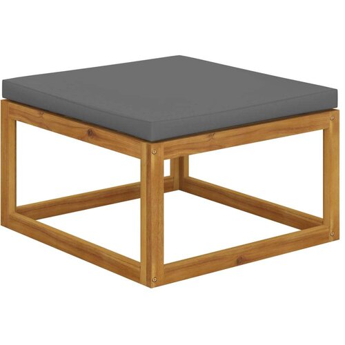  Tabure s tamnosivim jastukom od masivnog bagremovog drva Cene