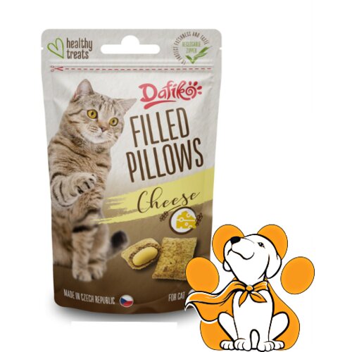 Dafiko filled pillows cheese 40g, poslastice za mačke sa sirom Cene