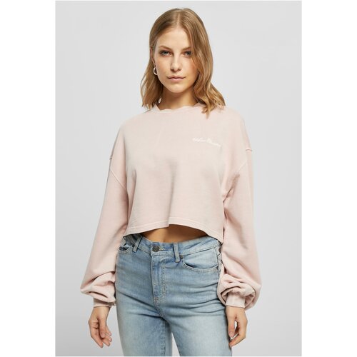 UC Ladies Ladies Cropped Small Embroidery Terry Crewneck pink Cene