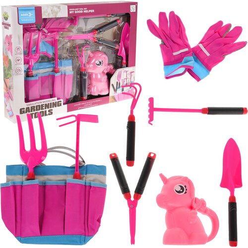  Dječji vrtni alat u torbi Inlea4Fun GARDENING TOOLS - roza Cijene