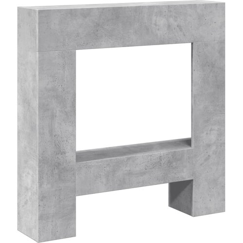  Okvir za kamin boja betona 81x18x82 cm od konstruiranog drva Slike