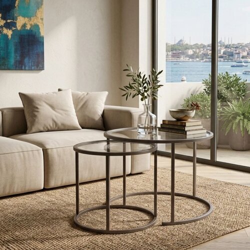 Hanah home set klub stolova Grey-Trs-60-42-Nrd-Srk, sivi Cene
