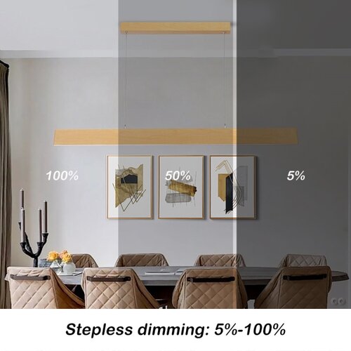  Brilagi - LED prigu&amp;scaron;iva luster na sajli SLIMLINE LED/40W/230V 3000-6000K dekor hrasta+daljinski upravljač Slike