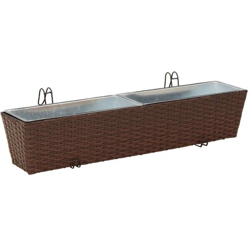  Ograda Metal - Smeđa 80 cm Slike