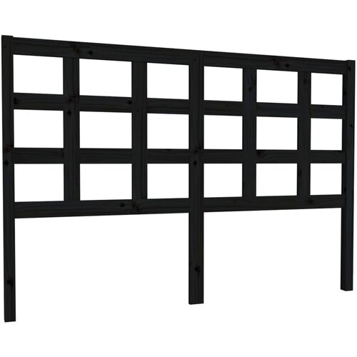 Maison Chic posteljno vzglavje - vzglavna omarica - nočna omarica črno 145,5x4x100 cm trdna borovina, (21705732) Slike