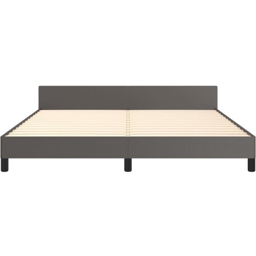  Okvir za krevet s uzglavljem sivi 180x200 cm od umjetne kože Slike