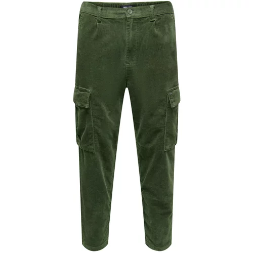 Only & Sons Kargo hlače 'Dew' temno zelena