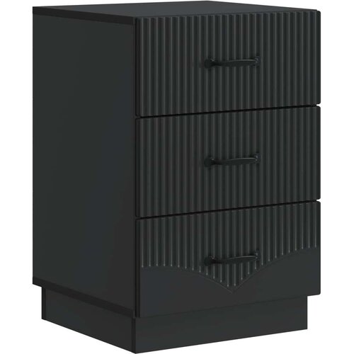  Noćni ormar s ladicama Crna 43 x 41 x 63 5 cm Konstruirano drvo - Crna Cene