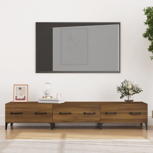 VidaXL TV omarica rjavi hrast 150x34,5x30 cm konstruiran les Slike
