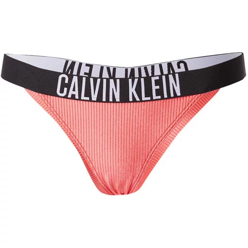 Calvin Klein Swimwear Bikini hlačke 'Intense Power' korala / črna / bela