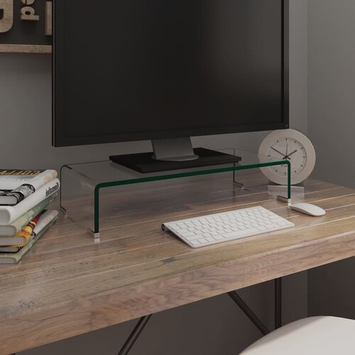 Furnova Stojalo za TV / ekran stekleno prozorno 60x25x11 cm, (21922569) Cene