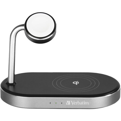 Verbatim WCS-02 Aluminium 3-in-1 Qi MFi WiFi+Apple Watch Charger Slike