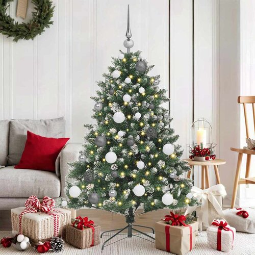 vidaXL Umestno božično drevo med 150 LED Zelena 85 x 85 x 120 cm Cene