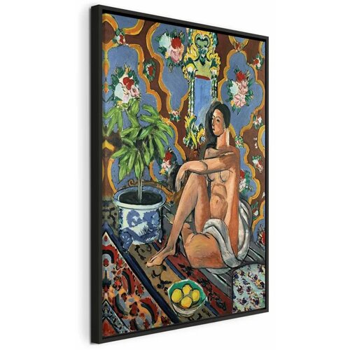 Slika - Henri Matisse – Decorative Figure on Ornamental Ground 60x90 U crnom drvenom okviru Cene