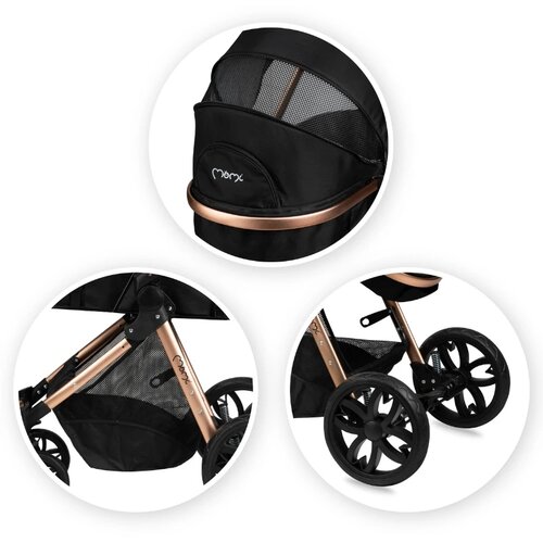 Momi kolica za bebe 2u1 Limuru Black, 0m+ Slike