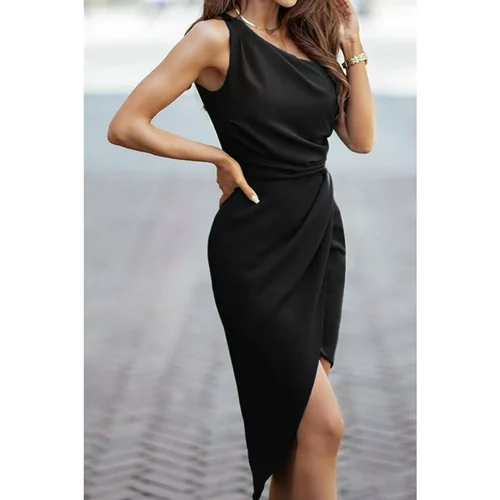 Fenzy elegantna mini obleka marettima, črna