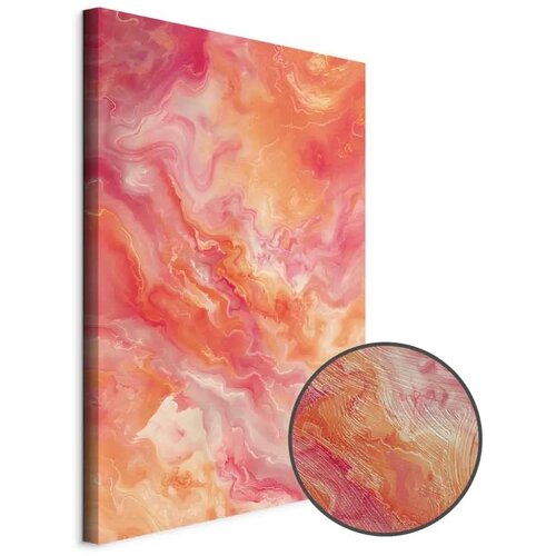  Slika - Fiery Colors - Dynamic Shapes in Colors of Fire and Pink 80x120 Cijene