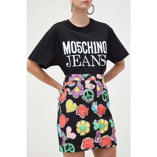 MOSCHINO JEANS Jeans krilo črna barva