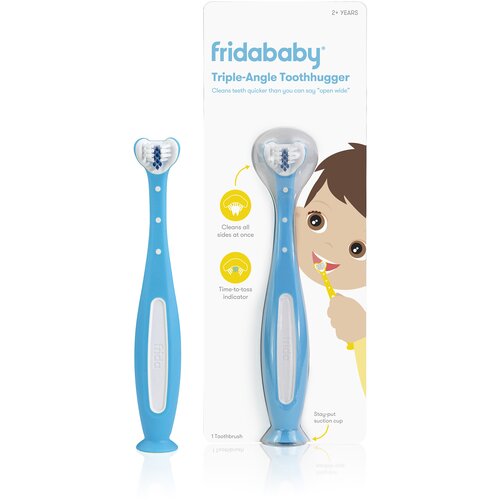 Frida fridababy® trikotna otroška zobna ščetka toothhugger blue Cene