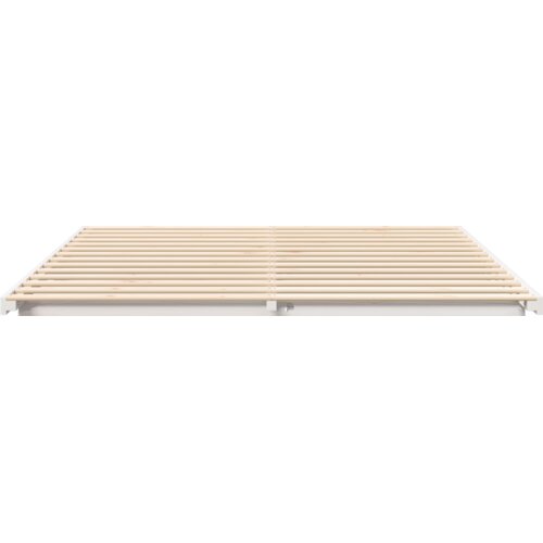 VidaXL Krevet s daskama Bijelo 180 x 210 cm Masivna borovina Slike