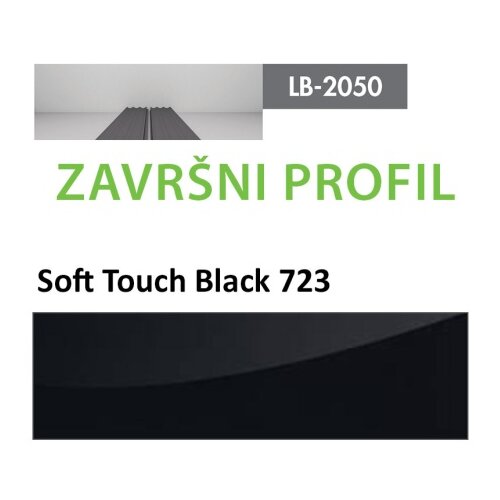 AGT profil Zidni MDF Završni LB-2050-B Soft Touch Black (723) 2800x133x18mm ( 026-111 ) Cene