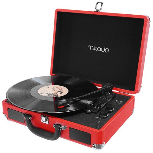  Gramofon Mikado Nostalgia MN-P317 Red Turntable... Cijene