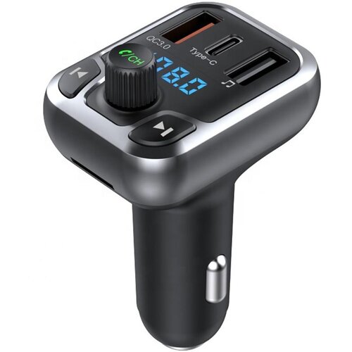 Konfulon JK71 Auto punjač, MP3, FM Radio, Crni Slike