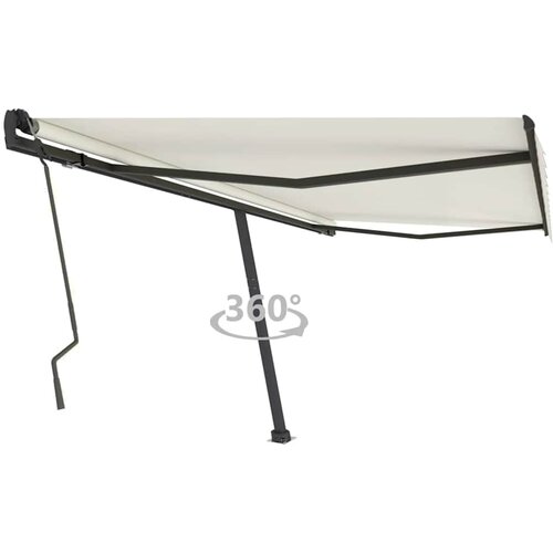 vidaXL prostostoječa ročno zložljiva tenda 400x300 cm krem Cene