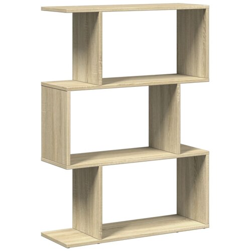 Pregrada regal za knjige 3 razina hrast 70x24x97 cm drveni Slike