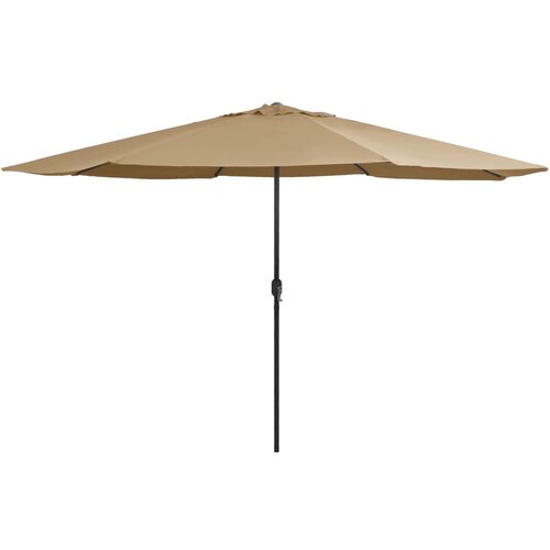 vidaXL Zunanji senčnik s kovinskim drogom 400 cm taupe Cene