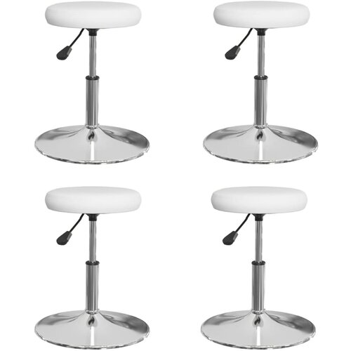 vidaXL Blagovaonske stolice od umjetne kože 4 kom bijele Cijene