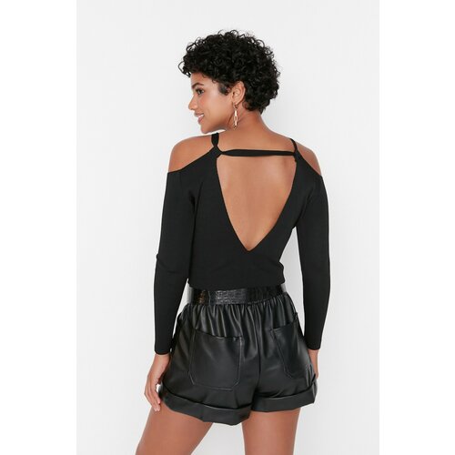 Trendyol Black Back Detailed Knitwear Sweater Slike