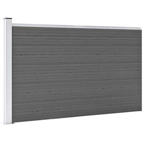  Vrtna ograda WPC 175 x 105 cm siva Cijene