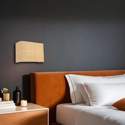 Opviq Hasır rattan abajurlu Dikdörtgen aplik beige wall lamp Cene