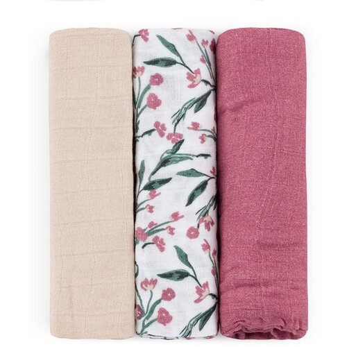 Petite&Mars Moussy platnene pelene Pink Meadow 68 x 68 cm 3 kom Cijene