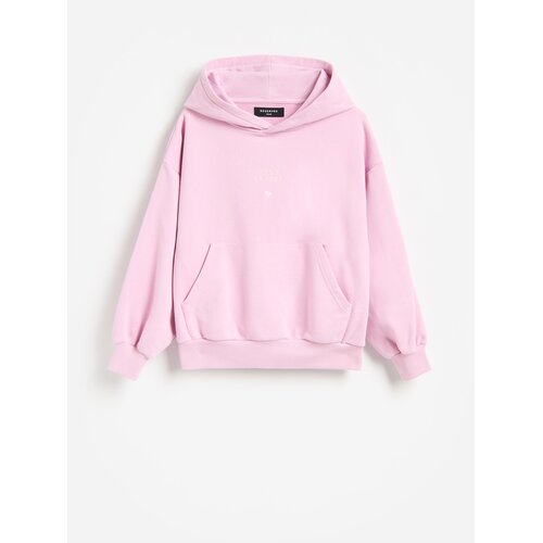 Reserved Opu&scaron;tena hoodie majica - boja orhideje Cijene
