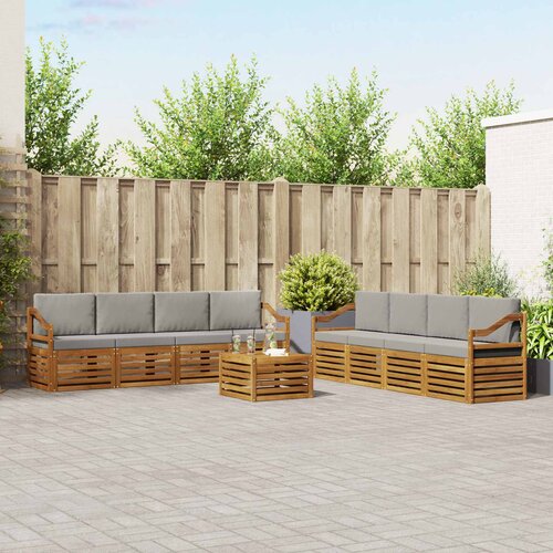  Set vanjskih sofa 9 kom. Prirodna i svjetlosiva Cijene