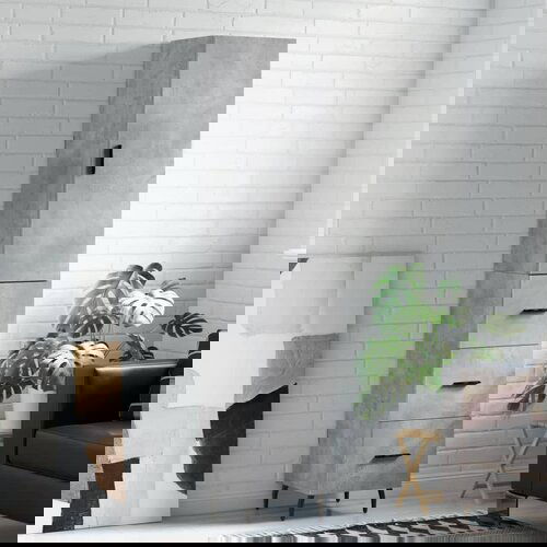 vidaXL Visoka komoda siva betona 34 5x34x180 cm od konstruiranog drva Cene