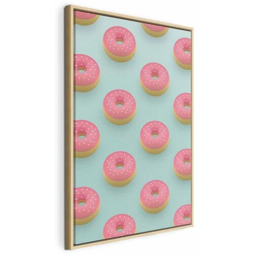  Slika - Pastel Donuts (1 Part) Vertical 40x60 U prirodnom drvenom okviru Cene