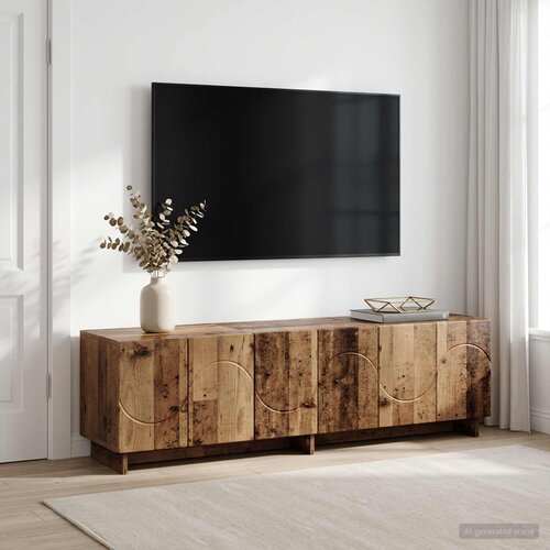  TV stalak 140 x 34,5 x 40 cm Staro drvo Konstruirano drvo Cijene