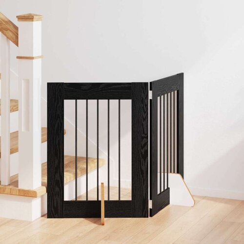  Vrata za pse z stojali 2 pcs Črni hrast 60 x 60 cm, (5000232694) Cene